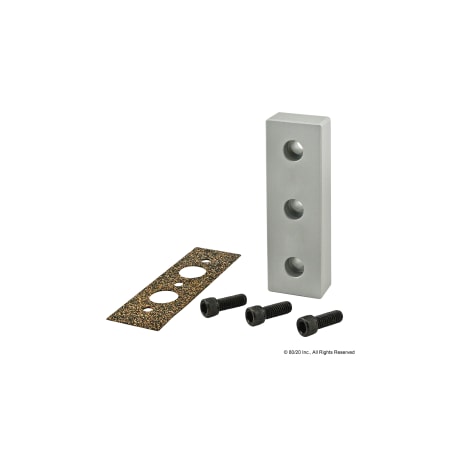 80/20 Pressure Manifold, Feed Plate, 3 Hole 2161