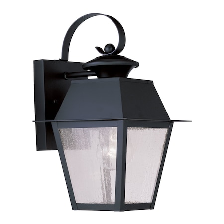Livex Lighting Mansfield 1 Light Black Outdoor Wall Lantern 2162-04