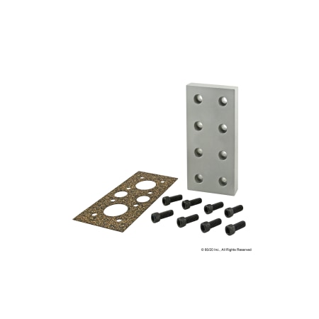 80/20 Pressure Manifold, Stopper Plate, 8 Hole 2163
