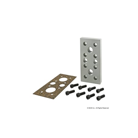 80/20 Pressure Manifold, Feed Plate, 12 Hole 2164