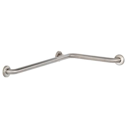 Bobrick Two-Wall Shower Grab Bar, 1-1/2" dia., 16" x 31" L, Stainless Steel, Satin 6861