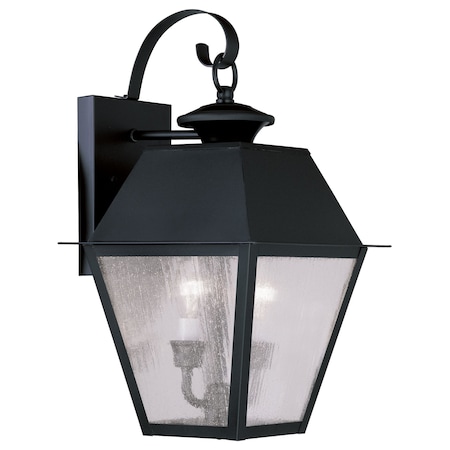 Livex Lighting Mansfield 2 Light Black Outdoor Wall Lan 2165-04