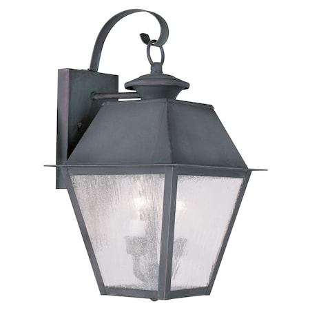 Livex Lighting Mansfield 2 Light Charcoal Outdoor Wall 2165-61