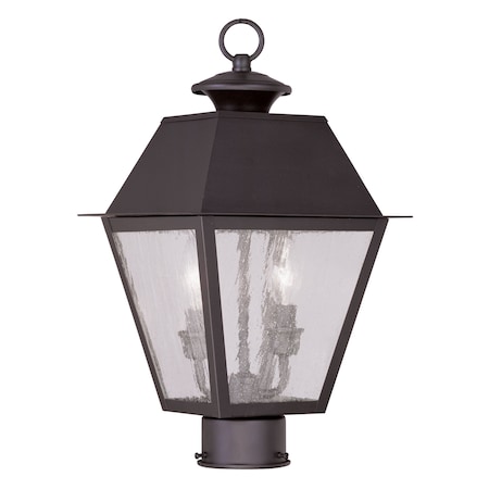 Livex Lighting Mansfield 2 Light Bronze Outdoor Post Top Lantern 2166-07