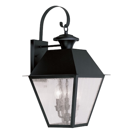 Livex Lighting Mansfield 3 Light Black Outdoor Wall Lan 2168-04