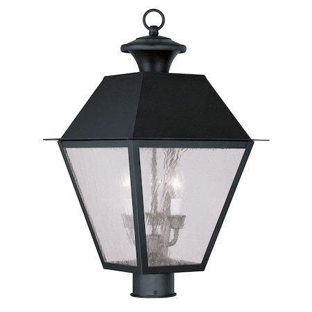 Livex Lighting Mansfield 3 Light Black Outdoor Post Top 2169-04