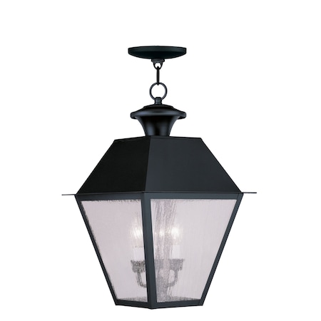 Livex Lighting Mansfield 3 Light Black Outdoor Pendant Lantern 2170-04