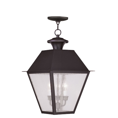 Livex Lighting Mansfield 3 Light Bronze Outdoor Pendant Lantern 2170-07