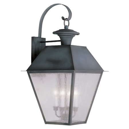 Livex Lighting Mansfield 4 Light Charcoal Outdoor Wall 2172-61