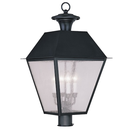 Livex Lighting Mansfield 4 Light Black Outdoor Post Top Lantern 2173-04