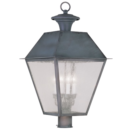 Livex Lighting Mansfield 4 Light Charcoal Outdoor Post 2173-61