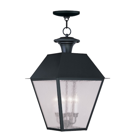 Livex Lighting Mansfield 4 Light Black Outdoor Pendant Lantern 2174-04