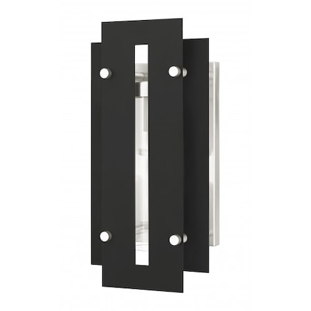 Livex Lighting Black with Brushed Nickel Accents Outdoo 21772-04