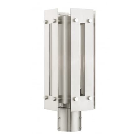 Livex Lighting Brushed Nickel Accents Outdoor Post Top 21774-91
