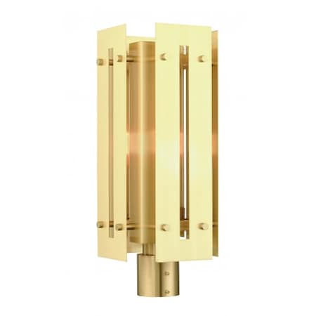 Livex Lighting Satin Brass Outdoor Post Top Lantern, 1 L 21776-12