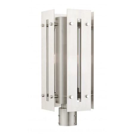 Livex Lighting Brushed Nickel Accents Outdoor Post Top 21776-91