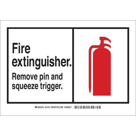 Brady Safety Sign, 10X14", Aluminum 46766