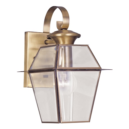 Livex Lighting Westover 1 Light Antique Brass Outdoor Wall Lantern 2181-01