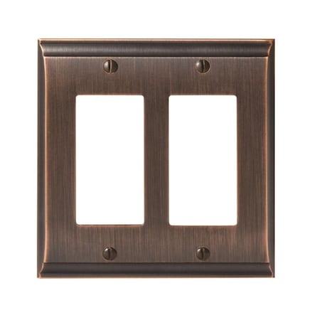 Amerock Candler 2 Rocker Wall Plates, Number of Gangs: 2 Zinc, Oil Rubbed Bronze Finish BP36505ORB