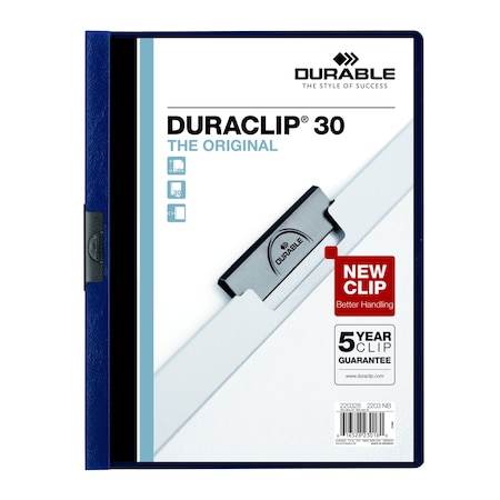 Duraclip Report Cover, 30 Sh, Ltr, Nv Blue, PK25 220328