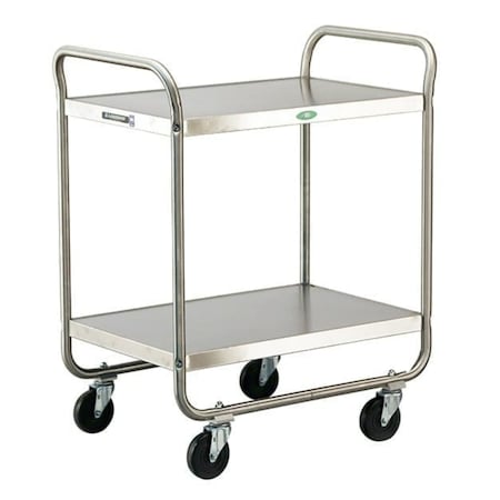 Lakeside Tubular Frame Stainless Steel 2-Shelf Cart; 500 lb Capacity, 18"x27" 221