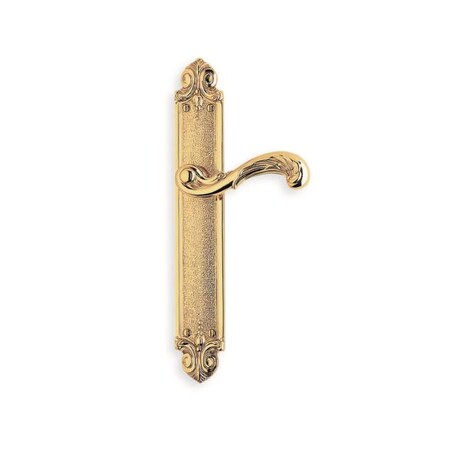 Omnia Lever with 22000 Plate Dummy Pair Narrow Plate Lock Bright Brass 251 22251/00.PD1