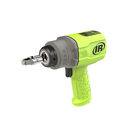 Ingersoll-Rand DXS2 1/2" Air Impact Wrench, Quiet, 1500 ft-lb Torque, Titanium Hammercase, Friction Ring, Green 2236QTIMAX-G