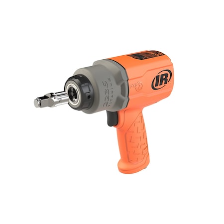 Ingersoll-Rand DXS2 1/2" Air Impact Wrench, Quiet, 1500 ft-lb Torque, Titanium Hammercase, Friction Ring, Orange 2236QTIMAX-O