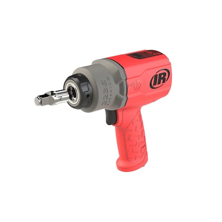 Ingersoll-Rand DXS2 1/2" Air Impact Wrench, Quiet, 1500 ft-lb Torque, Titanium Hammercase, Friction Ring, Red 2236QTIMAX-R