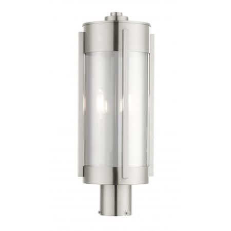 Livex Lighting Brushed Nickel Outdoor Post Top Lantern,  22386-91