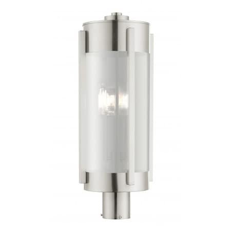 Livex Lighting Brushed Nickel Outdoor Post Top Lantern, 22387-91