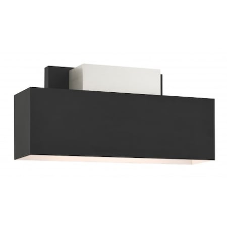 Livex Lighting Black Outdoor ADA Wall Sconce, 2 Light 22424-04