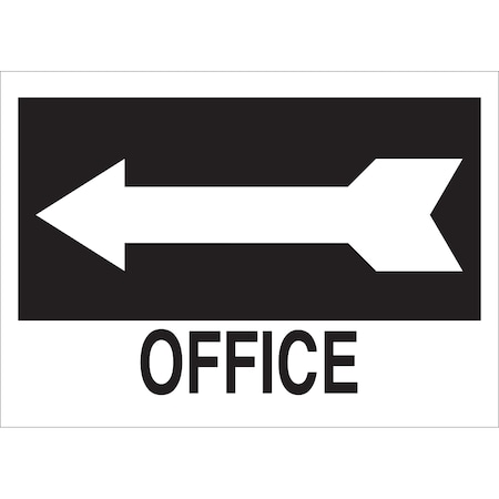 Brady Office, 14" W x 10" H, Rectangle, Plastic, 22466 22466