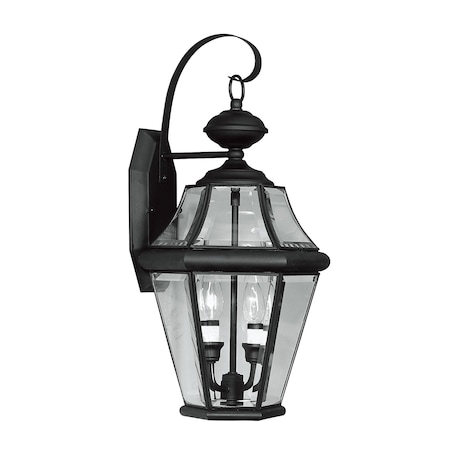 Livex Lighting Georgetown 2 Light Black Outdoor Wall Lantern 2261-04