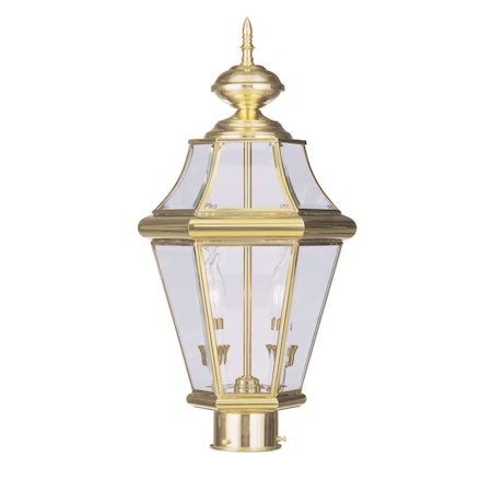 Livex Lighting Georgetown 2 Light Polished Brass Outdoo 2264-02