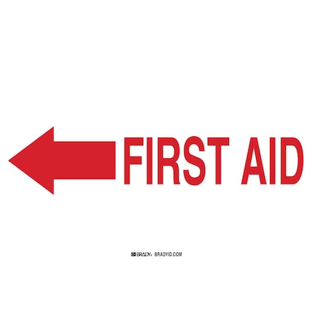 Brady First Aid, 10" W x 7" H, Rectangle, Plastic, 22668 22668