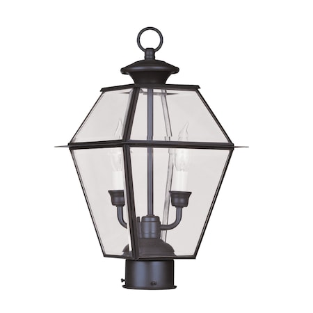 Livex Lighting Westover 2 Light Bronze Outdoor Post Top 2284-07