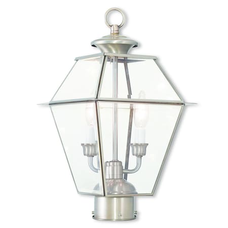 Livex Lighting Westover 2 Light Brushed Nickel Outdoor 2284-91