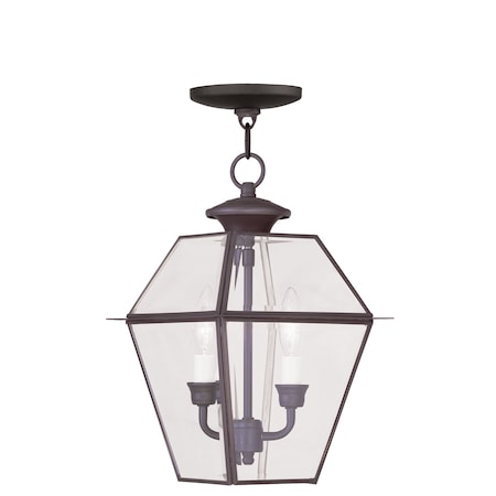 Livex Lighting Westover 2 Light Bronze Outdoor Pendant Lantern 2285-07