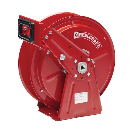 Reelcraft Hose Reel, 1/2 in Hose Diameter, 50 ft Length, 500 psi Max. Pressure, Nickel Plated Steel DP7800 OLP