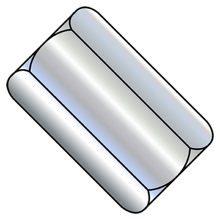 Zoro Select Coupling Nut, #1-8, Steel, Zinc Plated, 2-3/4 in Lg, 1-3/8 in Hex Wd, 20 PK 1004422NCUP