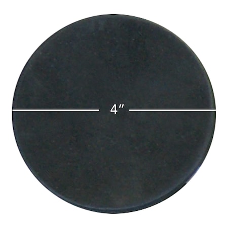 Rubber-Cal General Purpose Rubber Sheet 60A - Black - 0.375" x 4" Disc, PK2 22-01-375