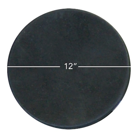 Rubber-Cal General Purpose Rubber Sheet 60A - Black - 0.375" x 12" Disc, PK2 22-01-375