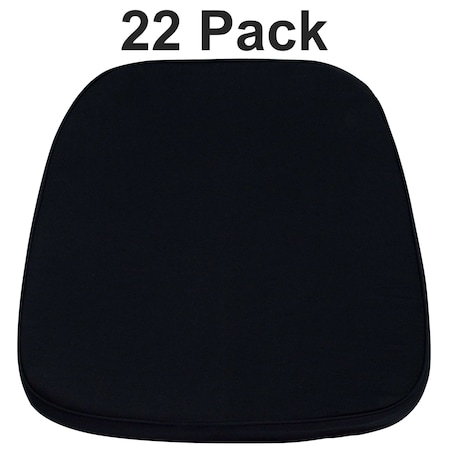 Flash Furniture Soft Black Fabric Chiavari Chair Cushion, PK22 22-LE-L-C-BLACK-GG