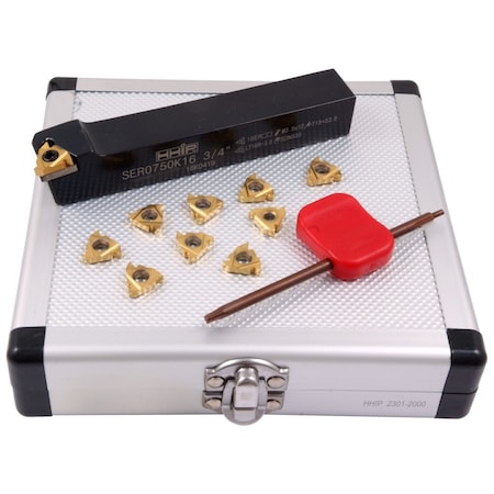 Hhip 3/4" External Indexable Threading Tool Holder & Insert Kit 2301-2000