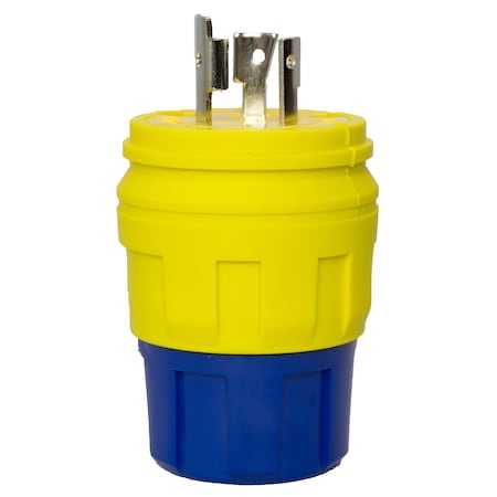 Ericson Locking Plug, L6-20P, 20 A, 250V AC, Single Phase, 2 Pole, Yellow 2312-PW6P