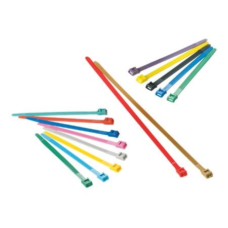 Panduit Cable Tie, 15-1/2 in L, 4.53 in Max Bundle Dia., Yellow, Nylon 6/6, 124 lb Strength, 100 PK IT9115-CUV4Y