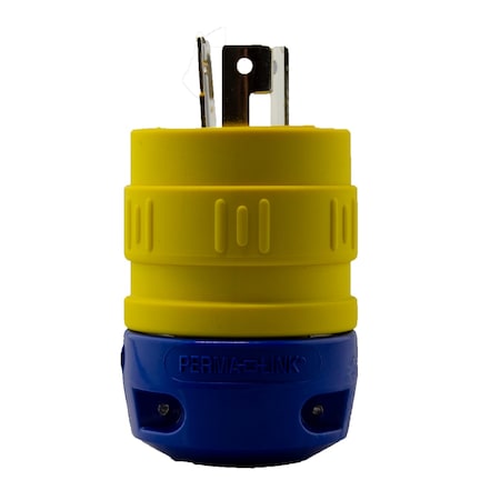 Ericson Locking Plug, Non-NEMA, 20 A, 125/250V AC, Single Phase, 3 Pole, Yellow 2316-PG