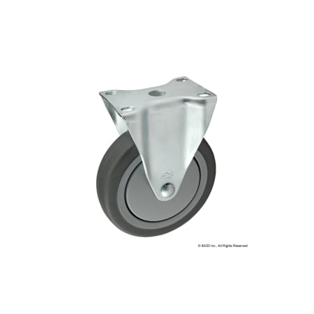 80/20 Flange Mount, Rigid Caster, 5" 2316
