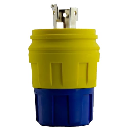 Ericson Locking Plug, Non-NEMA, 20 A, 125/250V AC, Single Phase, 3 Pole, Yellow 2316-PW6P